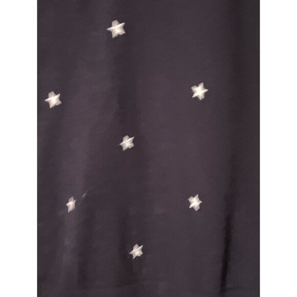 Talbots1X Navy Sleeveless Sweater Tank Top  White Star Embroidery Beach Coastal - Picture 3 of 8